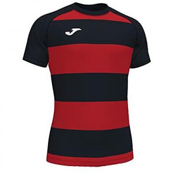 Camiseta Manga Corta Rugby Hombre Joma Prorugby II Negro-Rojo L