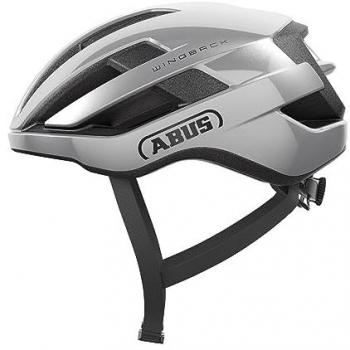 Abus WingBack Road Bike Helmet - Gleam Silver / Medium / 54cm / 58cm