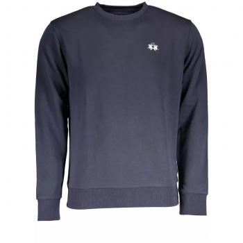 La Martina Embroidered Crewneck Sweater - Blue, Male, Size: L