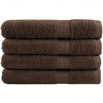 Toallas premium vidaXL 4 uds 100% algodón 100x200 cm 600 gsm Color Marrón, Morado, Naranja y más
