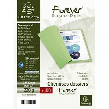 Exacompta 410003E - Lote de 100 Subcarpetas Forever® 250, Color Rosa