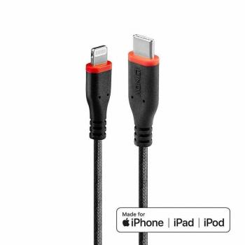 Cable de conector Lightning Lindy 31286 1 m Negro