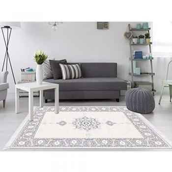 Homemania AKC-BIL-294 - Alfombra Estampada con 1 Estampado, Moderna, Multicolor de Tela, 160 x 230 cm
