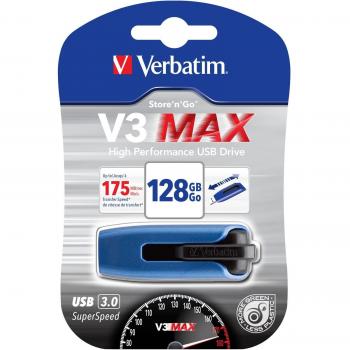 Verbatim 128GB USB Flash 3.0 V3 MAX Store'n'Go Azul, P-blist