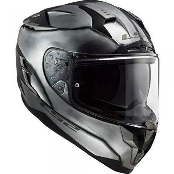 LS2 Challenger Jeans Casco de Moto, Hombre, Gris, X-Large