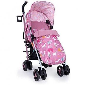 Silla de Paseo Supa 3 Unicornio Candy - Silla Ligera desde el Nacimiento hasta 25Kg - Plegado Compacto, Gran Capacidad de Almacenamiento, Funda para los Pies