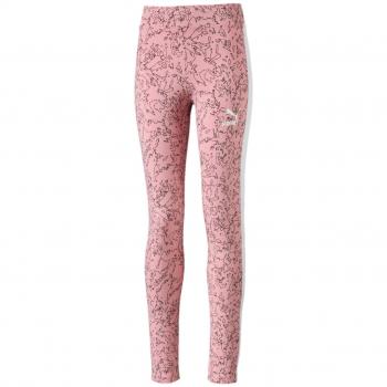 PUMA Classics AOP Leggings TR G Mallas Deporte, Niñas, Bridal Rose/AOP, 104