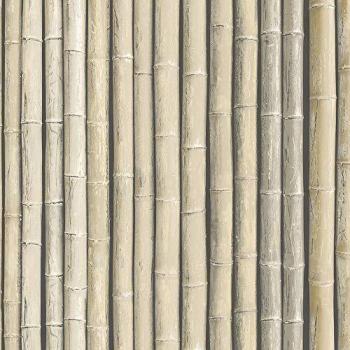 Natural Bamboo Wood Effect Wallpaper - Cream Beige Organic Textures