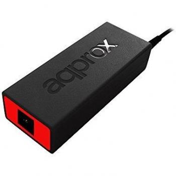 Approx APPUA90BRV4 - Cargador Universal Automático de 90W para Portátil con 10 Conectores, Color Negro y Rojo