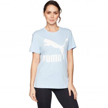 Puma Classics Logo T-Shirt, Mujer, Cerulean, M