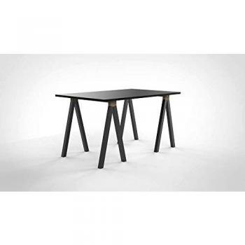 Mesa de diseño Nordlinger Aspen 70x30x73 cm en madera y metal negro, carga máxima 200 kg