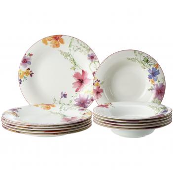 Juego de Mesa Villeroy & Boch Mariefleur Basic 12 Piezas Porcelana Premium Floral