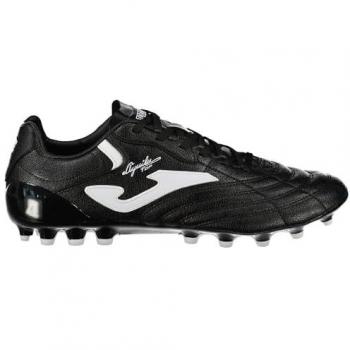 Joma Botas de Fútbol Águila Cup AG, características: fabricadas con microfibra de alto rendimiento, tacos añadidos para distribución de peso y mejor agarre, disponibles en tallas 39-45, color negro y blanco