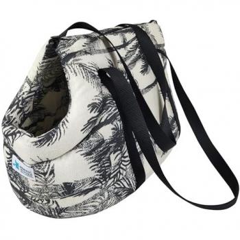 Bolso Acolchado para Perros Palmeras Talla L - 44 x 25 x 27 cm, Suave y Fácil de Mantener