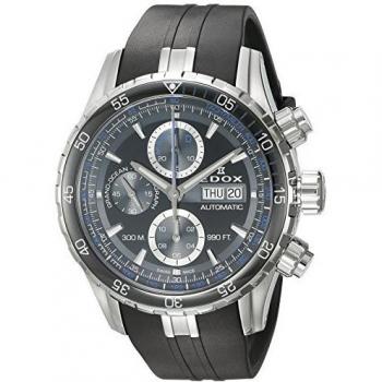 Edox Men's Analogue Swiss-Automatic Watch with Rubber Strap 01123 3BUCA NBUN