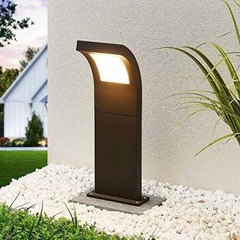 Bolardo luminoso LED Arcchio Advik, 60 cm, moderno, negro, hecho de aluminio, 1 llama, ideal para iluminación de senderos y balizas