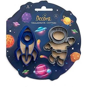 Decora 0255054 - Juego de 2 cortapastas Space de plástico