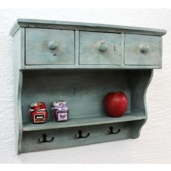 Armario 44 cm, diseño vintage de 12075 armario estante percha gancho