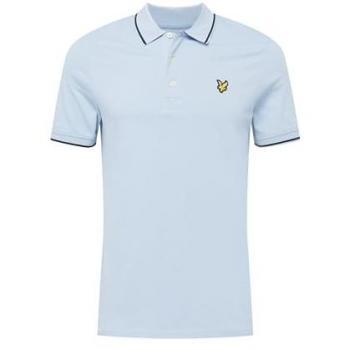 Lyle & Scott Men's Tipped Polo Shirt - Light Blue Cotton, Extra Large