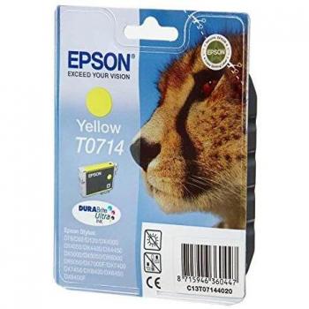 Cartucho de Tinta Original Epson T0714 Amarillo 5,5 ml DURABrite Ultra