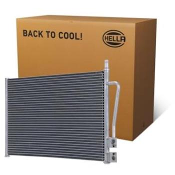 Condensador de aire acondicionado HELLA 8FC 366 220-331 - Tubos refrigerantes paralelo - Aluminio - Sin secador