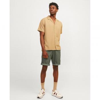 Jack & Jones - Bermuda básica con estampado de micro muestra para hombre.
