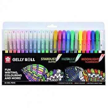 Talens Sakura Estuche de 24 Bolígrafos Gelly Roll Mixed Colores Surtidos