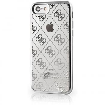 Guess GUCI021 - Funda TPU transparente, 4G para Apple iPhone 7, color plata