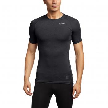 Nike Cool Comp Ss - Camiseta para hombre, Negro/Gris/Blanco, L