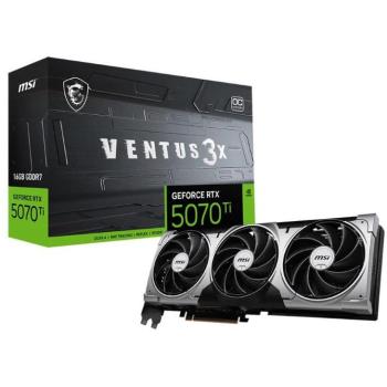 MSI GeForce RTX 5070 Ti 16G Shadow 3X OC - Tarjeta Gráfica NVIDIA, 16GB GDDR7, Triple Ventilador, HDMI/DP*3