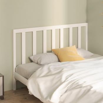 Cabecero de cama vidaXL de madera maciza de pino blanco 156x4x100 cm