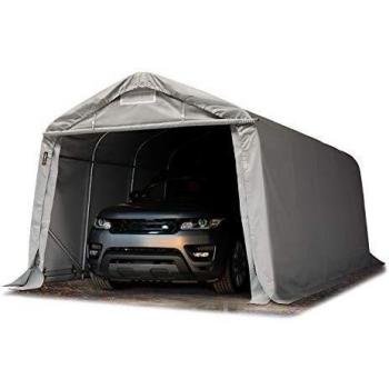 Carpa Garage 3,3x6 m PVC 800 n de alta resistencia - Garaje portátil Cobertizo compacto de almacenamiento Refugio 100% impermeable