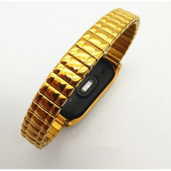 Correa de reloj elástica de acero inoxidable para Xiaomi Mi Band 3/4/5/6/7