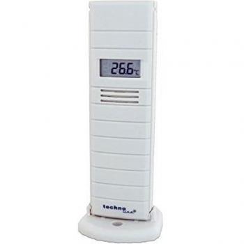 Technoline, con transmisor externo, TX29 DTH-IT, transmisor de temperatura y humedad con pantalla, 868 MHz, blanco, 38 x 21 x 129 mm