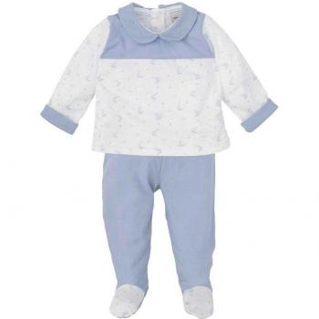 Conjunto de bebé niño de camiseta con estampado y polaina en color arena