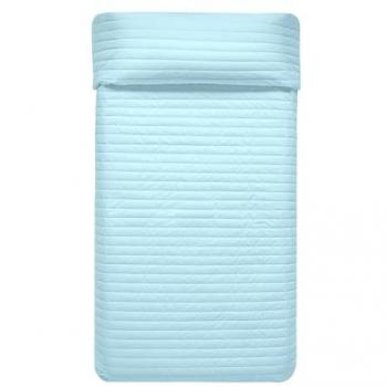 Colcha Azul Dash HappyFriday Basic Kids 180 x 260 cm (Cama 80/90), 100% Algodón Exterior, 100% Poliéster Relleno, Calidad de 150