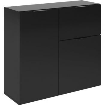 Aparador Calicosy 2 puertas 1 cajón L89 cm negro