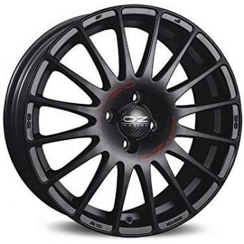 Llanta de Aleación OZ Superturismo GT 7x17 4x100 ET40 Negro Mate con Letras Rojas