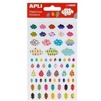 APLI - Bolsa de pegatinas, Nube, gota y árbol