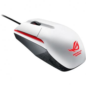 ASUS ROG Sica - Ratón óptico ambidiestro de 5000 DPI, color blanco