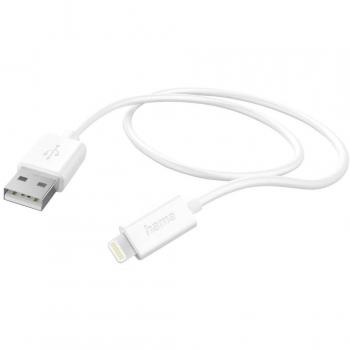Cable USB-A a Lightning de 1 metro en color blanco