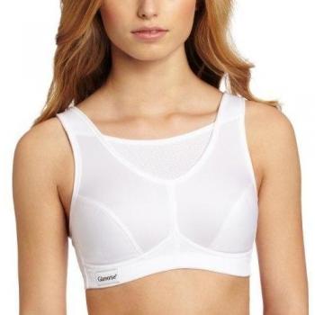 Glamorise No-Bounce Sports Bra with Perfect Support for Women, White, 38DD