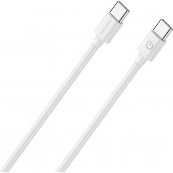 Cable USB C a USB C 2m 3A Blanco RealPower