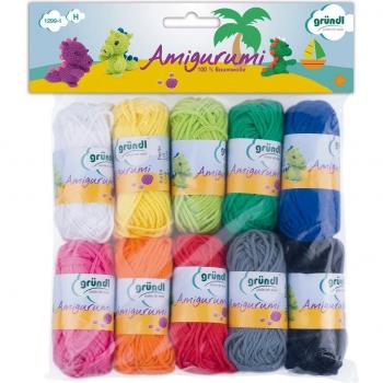 Gründl Amigurumi Kit I de Ganchillo, Algodón, Multicolor, 19.50x18x2.6 cm, 230
