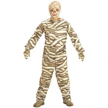 Disfraz de Momia para Niños - Incluye Chaqueta, Pantalones y Máscara, 140 cm, Unisex, Ideal para Halloween y Carnaval