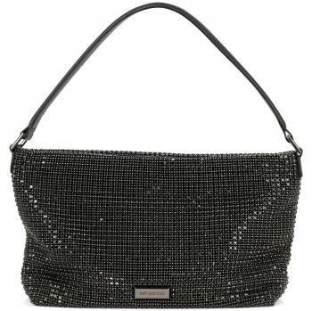 Self-Portrait Women's Diamante Medium Bag in Black | SS24 Color 302 Color BBLACK, Diamantè Hobo Shoulder Bag, Black female, Size: ONE SIZE