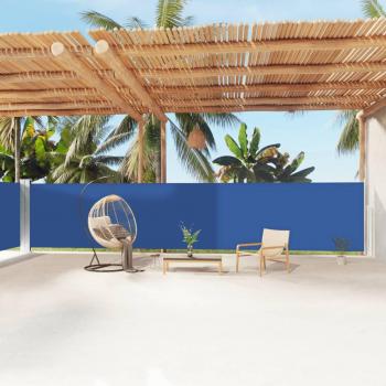 Toldo lateral retráctil solar azul 160x1200 cm
