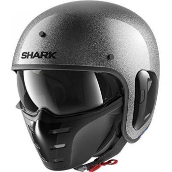Shark Casco de moto S-DRAK 2 BLANK GLITTER SSX, Gris, L