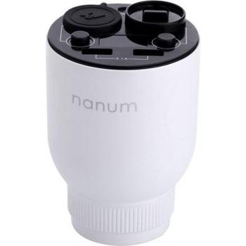 Cargador para coche difusor aromático con soporte para vaso, humidificador y purificador de aire War Wolf 2 USB y martillo de seguridad