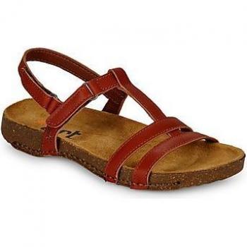 Art Sandalias de Mujer 0946 I Breathe Grass Waxed con Autocierre en Piel Roja o Caldera